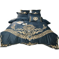 HKM-486547 Four-Piece Summer Bedding Set in Soft Cotton with Elegant Patterns