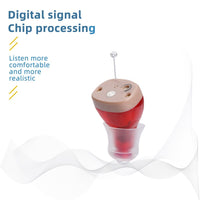 HKM-486547 Rechargeable CIC Hearing Aid with Sound Amplifier and Built-in Volume Control for Enhanced Hearing