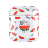 HKM-486611 Cartoon Fruit Earphone Cover Compatible with Apple iPhone Models - Clamshell Protection in Transparent Design