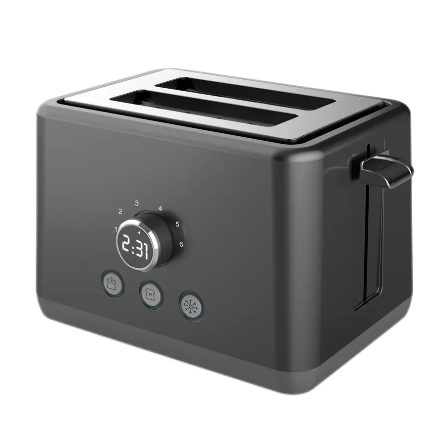 HKM-486611 Classic Vintage Digital Bread Toaster with LED Display and Touch Control