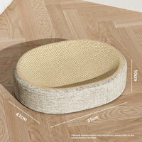 HKM-4866237 Sisal Cat Scratching Board with Integrated Oval Basin - Durable and Wear-Resistant Design