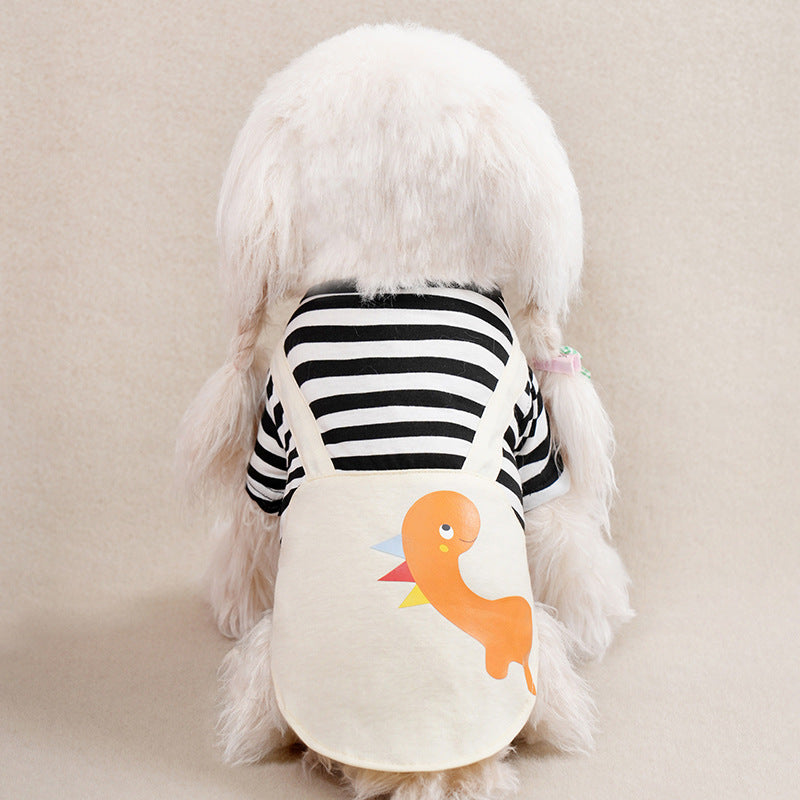 HKM-4866749 Stylish Orange Personalized Dog Overalls - Casual Pet Clothing in Multiple Sizes