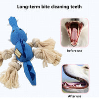 HKM-4867005 Cotton Rope Dog Chewing Toy with Sound - Various Animal Designs for Molar Health