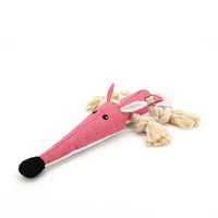 HKM-4867005 Cotton Rope Dog Chewing Toy with Sound - Various Animal Designs for Molar Health