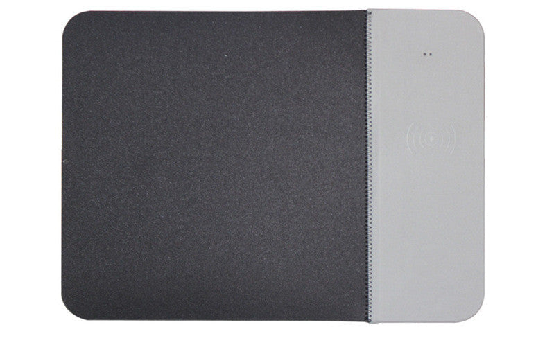 HKM-486739 Wireless Charging PU Mouse Pad for Mobile Phones - Available in Black, Gray, Blue, and Pink