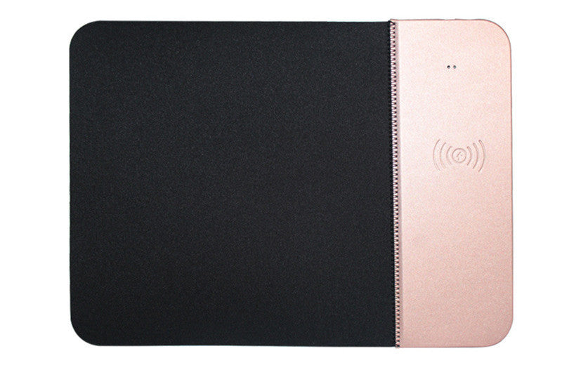 HKM-486739 Wireless Charging PU Mouse Pad for Mobile Phones - Available in Black, Gray, Blue, and Pink