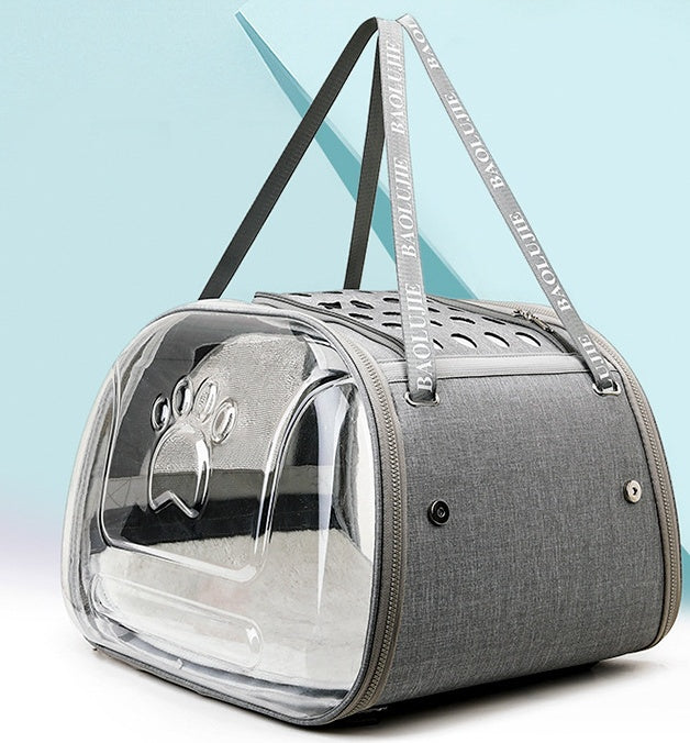 HKM-4868413 Multifunctional Transparent Pet Backpack for Cats and Dogs, Medium Soft Design