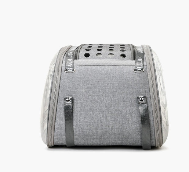 HKM-4868413 Multifunctional Transparent Pet Backpack for Cats and Dogs, Medium Soft Design