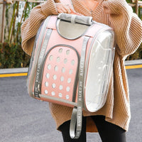 HKM-4868413 Multifunctional Transparent Pet Backpack for Cats and Dogs, Medium Soft Design
