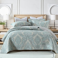 HKM-486867 Double-Sided Pure Cotton Geometric Pattern Bedspread Set, 3 Piece for 1.8m Bed