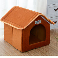HKM-4870205 Cozy Non-Slip Pet Folding Bed with Breathable Sponge and Cotton Fabric - Multiple Sizes Available