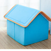 HKM-4870205 Cozy Non-Slip Pet Folding Bed with Breathable Sponge and Cotton Fabric - Multiple Sizes Available