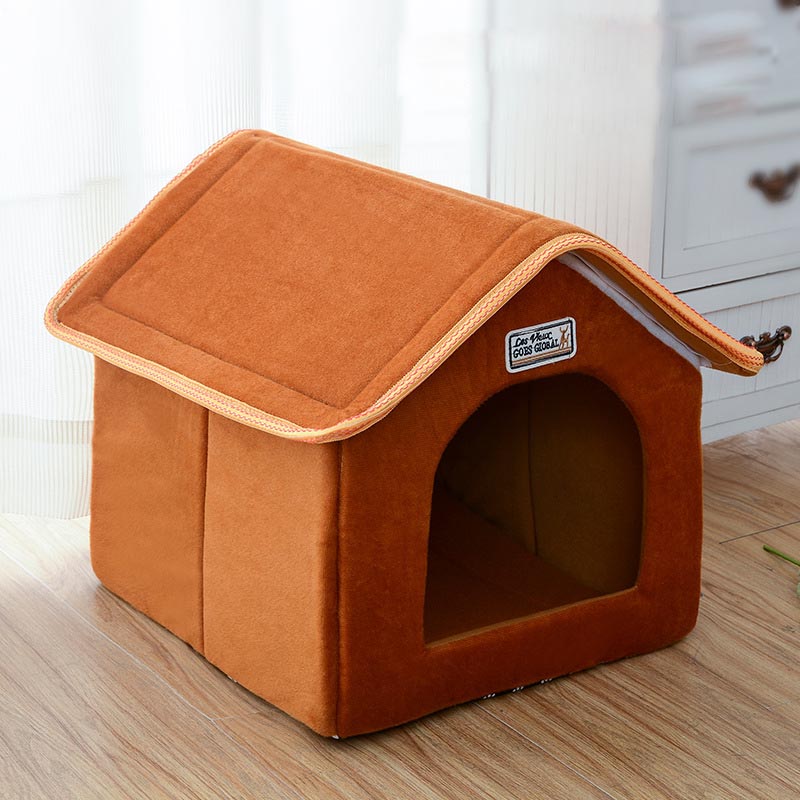 HKM-4870205 Cozy Non-Slip Pet Folding Bed with Breathable Sponge and Cotton Fabric - Multiple Sizes Available