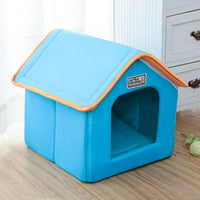 HKM-4870205 Cozy Non-Slip Pet Folding Bed with Breathable Sponge and Cotton Fabric - Multiple Sizes Available