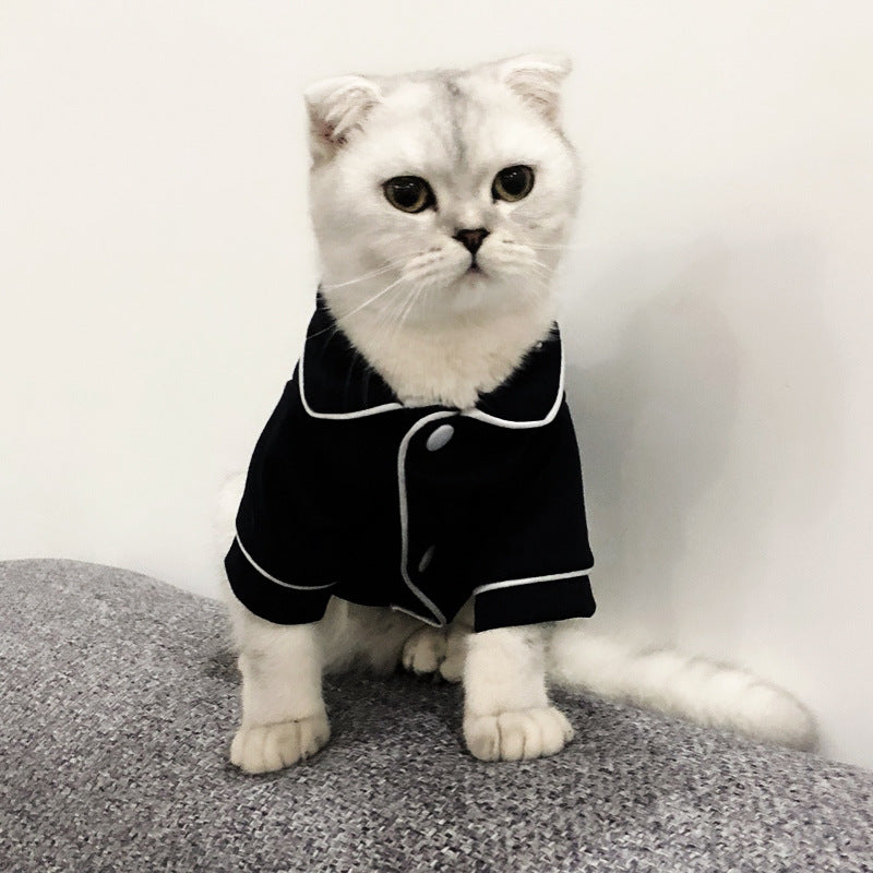 HKM-4870333 Summer Cat Dress - Casual Pajamas for Feline Comfort in Various Sizes
