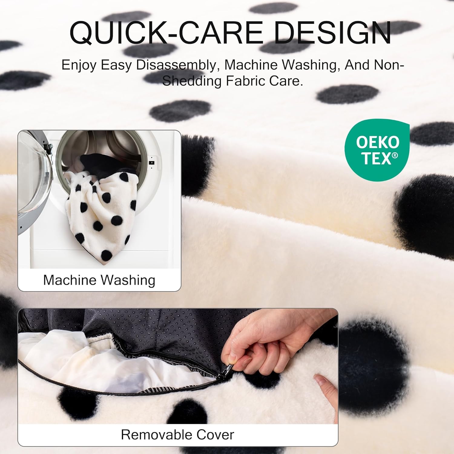 HKM-4870589 Cozy 23 Inch Round Donut Cat Bed with Non-Slip Bottom, Washable Plush Pet Bed for Small Dogs and Cats