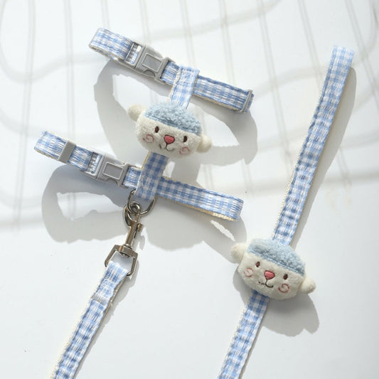 HKM-487059 Adjustable Cat Leash with Anti-Breakout Chest Strap for Small Pets