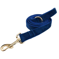 HKM-4871229 Stylish Velvet Pet Collar and Traction Rope Set with Bow and Flower Accessories