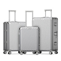 HKM-487251 Lightweight Aluminium Frame PC Carry-On Trolley Case Travel Suitcase Set