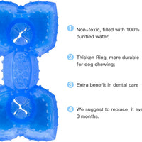 HKM-4873405 Cooling Teether Chew Toy for Dogs - Freezable Non-Toxic Puppy Dental Health Toy