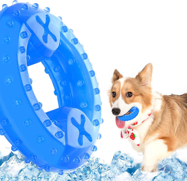 HKM-4873405 Cooling Teether Chew Toy for Dogs - Freezable Non-Toxic Puppy Dental Health Toy
