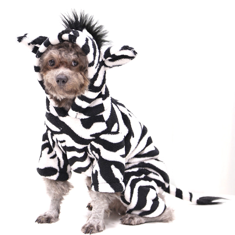 HKM-4874301 Flannel Transformation Clothes for Pets - Warm Coral Fleece Outfit for Dogs and Cats