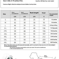 HKM-4876349 Reflective Warm Shell Jacket for Pets - Various Colors and Sizes