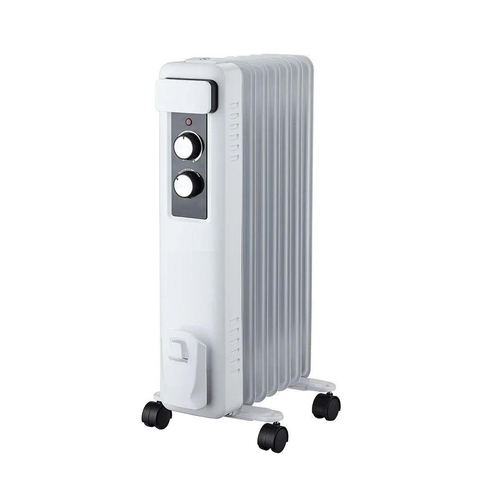 HKM-487635 Electric Oil Filled Radiator Heater with Adjustable Thermostat and Overheat Protection for Winter Heating