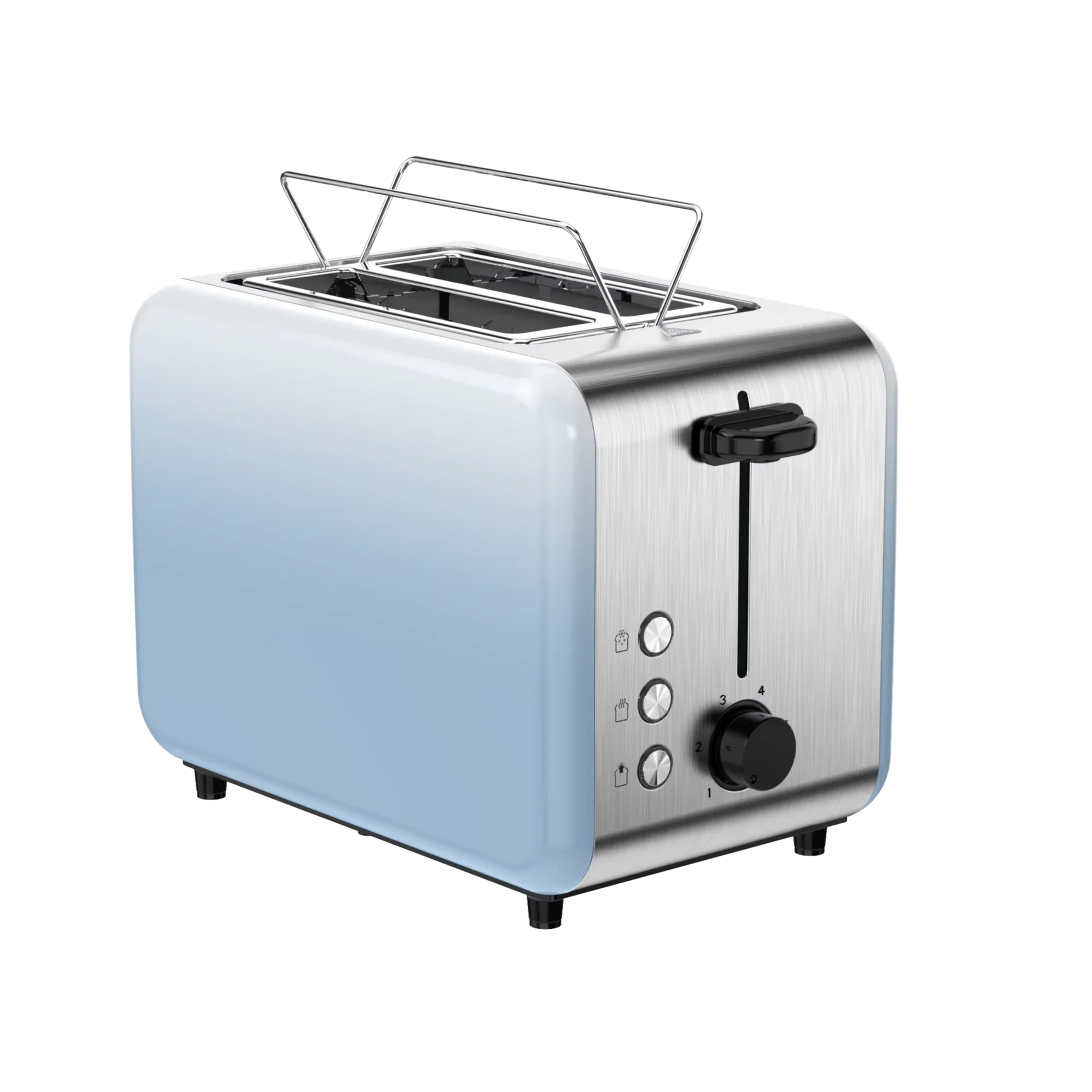 HKM-487763 Stainless Steel Electric Pop-Up Toaster for Bread and Sandwiches