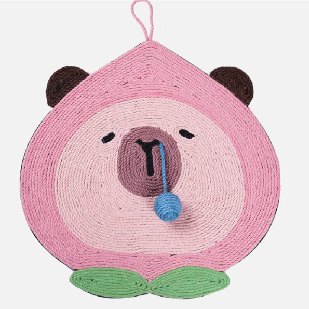 HKM-4877885 Fruit Dolphin Sisal Wall Cat Scratch Board - Wear-Resistant Hemp Rope & EVA Backboard, Various Sizes Available