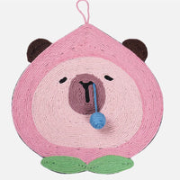 HKM-4877885 Fruit Dolphin Sisal Wall Cat Scratch Board - Wear-Resistant Hemp Rope & EVA Backboard, Various Sizes Available