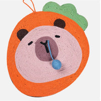 HKM-4877885 Fruit Dolphin Sisal Wall Cat Scratch Board - Wear-Resistant Hemp Rope & EVA Backboard, Various Sizes Available