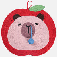 HKM-4877885 Fruit Dolphin Sisal Wall Cat Scratch Board - Wear-Resistant Hemp Rope & EVA Backboard, Various Sizes Available