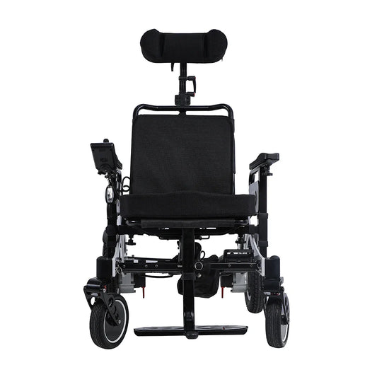 HKM-487891 Electric Wheelchair with Back Angle Adjustment and Compact Folding Design, 140kg Capacity