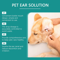 HKM-4879549 Pet Ear Cleaning and Decontamination Solution - 30ML Wash for Cats and Dogs