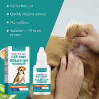 HKM-4879549 Pet Ear Cleaning and Decontamination Solution - 30ML Wash for Cats and Dogs