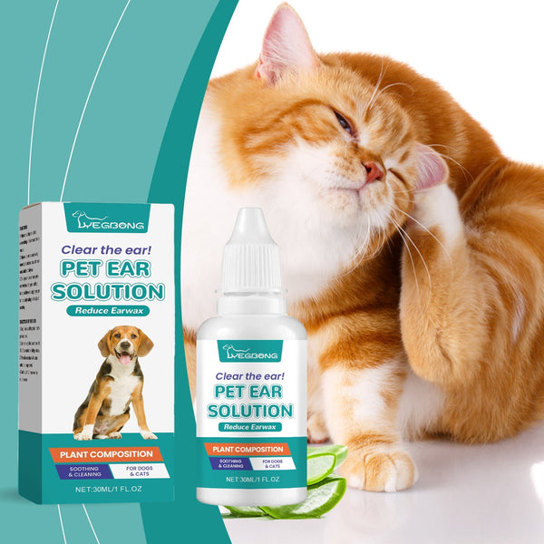 HKM-4879549 Pet Ear Cleaning and Decontamination Solution - 30ML Wash for Cats and Dogs