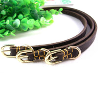 HKM-4879677 Real Cowhide Adjustable Leather Dog Collar in Brown ¨C XS, S, M Sizes Available