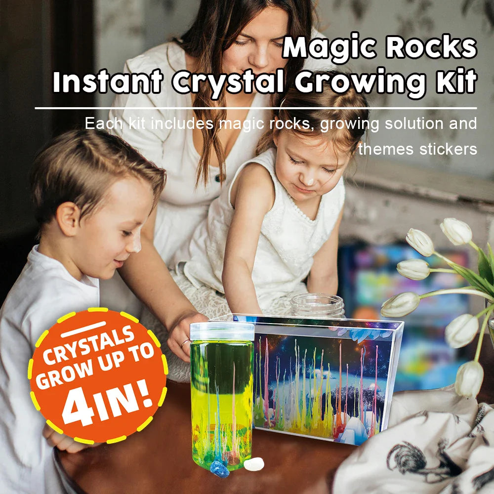 HKM-488147 Crystal Growing Science Kit for Kids - DIY Magic Stone STEM Educational Craft Toy