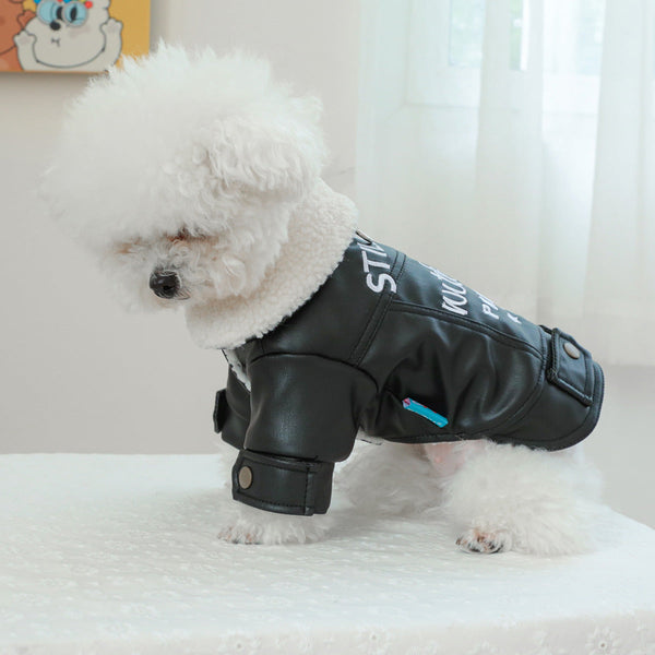 HKM-4882749 Cozy Fleece-Lined Pet Coat - Warm Padded Winter Apparel for Dogs