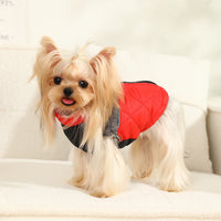 HKM-4883261 Contrast Color Diamond Plaid Cotton-Padded Waterproof Ski Suit for Pets