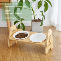 HKM-4883645 Pet Drinking Bowl with Bamboo Stand ¨C Ceramic and Stainless Steel Options