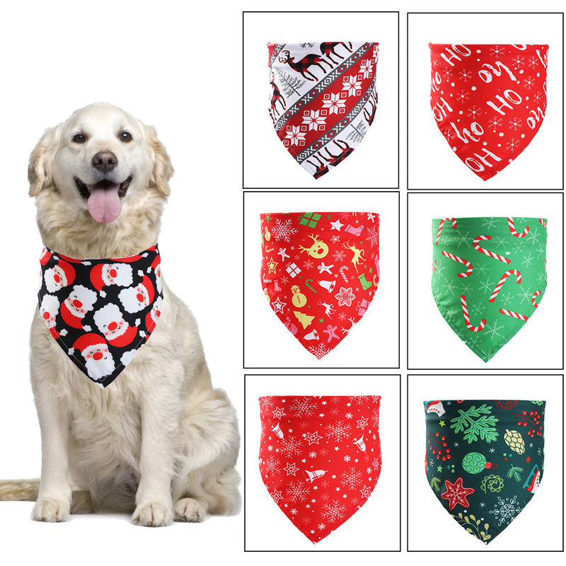 HKM-4884029 Stylish Christmas Pet Scarf for Dogs and Cats - Festive Designs Available, Neck Size 20-46CM