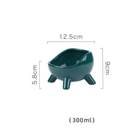 HKM-4884925 Ceramic Cat and Small Dog Food Bowl with Four-Legged Stability and Wide-Mouth Design