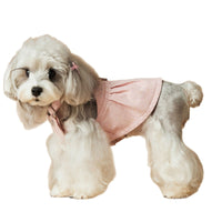 HKM-4885053 Casual Washed Denim Suspender Skirt for Dogs in Light Blue and Pink