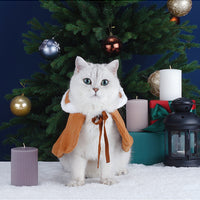 HKM-4885821 Cozy Polar Fleece Cloak for Cats - Ideal for Winter Warmth and Comfort