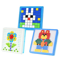 HKM-488595 Tangotoys 3D Mosaic Puzzle Toy Set for Kids - Educational Hand Drill Building Blocks, Unisex, Ages 2-4