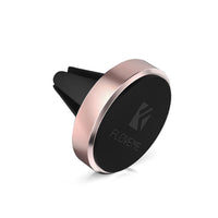HKM-488723 360-Degree Rotating Magnetic Car Phone Holder - Aluminum Alloy Bracket in Rose Gold, Gold, and Silver