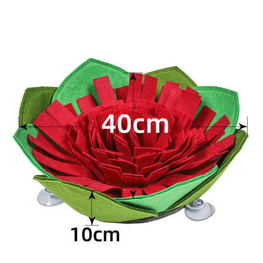 HKM-4888253 Flower-Shaped Dog Training Mat with Suction Cups for Weight Loss and Sniffing Activity