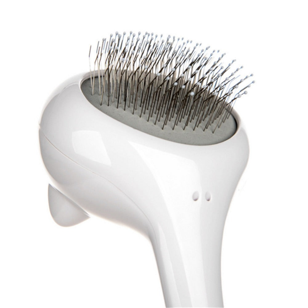HKM-4889021 Pet Grooming Comb with Long and Short Needle Design for Gentle Hair Detangling and Skin Protection